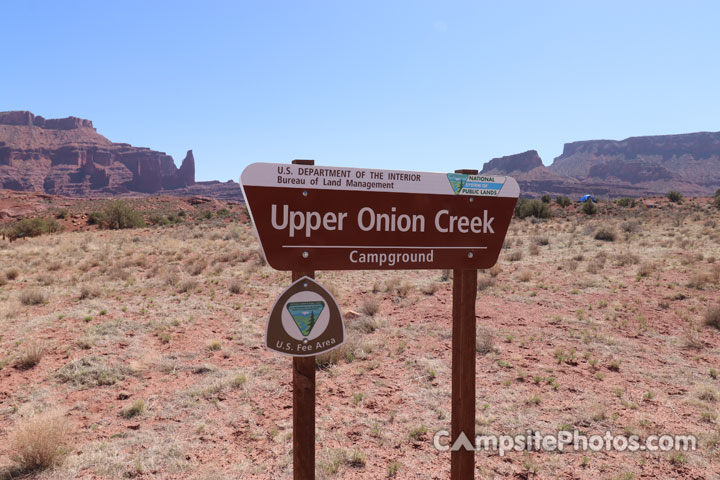 Upper Onion Creek Campground Sign