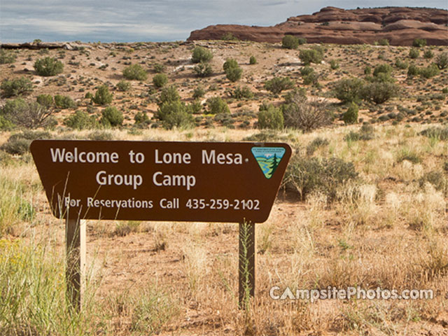 Lone Mesa Group Camp Sign