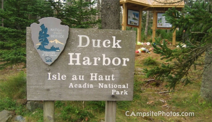 Duck Harbor Campground Sign