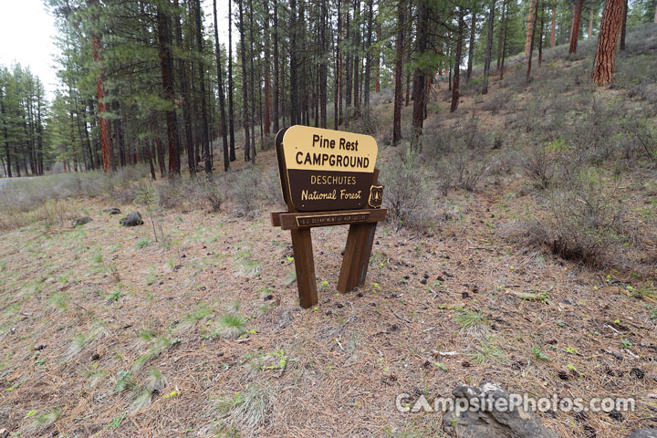 Pine Rest Campground Sign