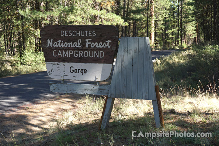 Gorge Campground Sign