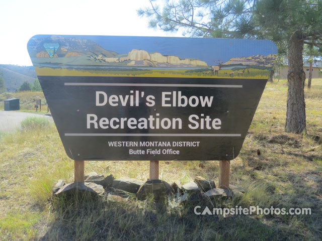 Devil's Elbow Campground Sign