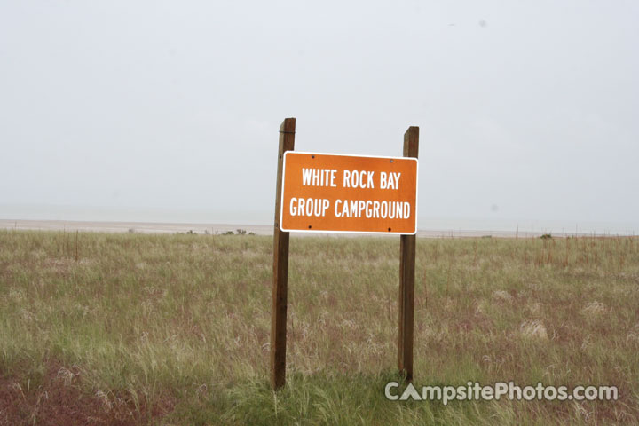 Antelope Island State Park White Rock Bay Group Campground Sign