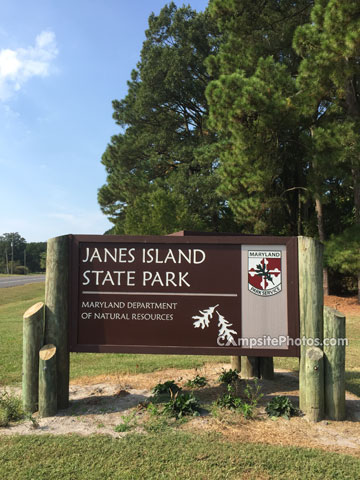 Janes Island State Park Sign