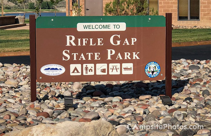 Rifle Gap State Park Sign