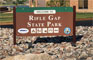Rifle Gap State Park Sign