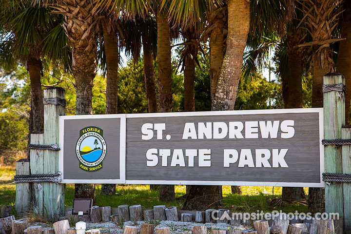 St. Andrews State Park Sign