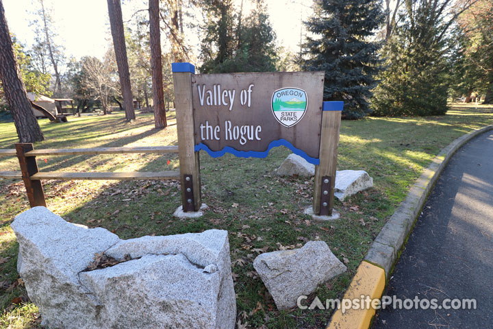 Valley of the Rogue State Park Sign
