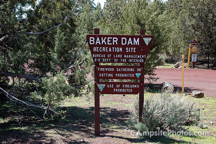Baker Dam Sign