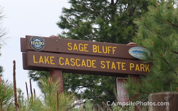 Lake Cascade State Park Sage Bluff Sign