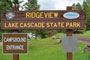 Lake Cascade State Park Ridgeview Campground Sign