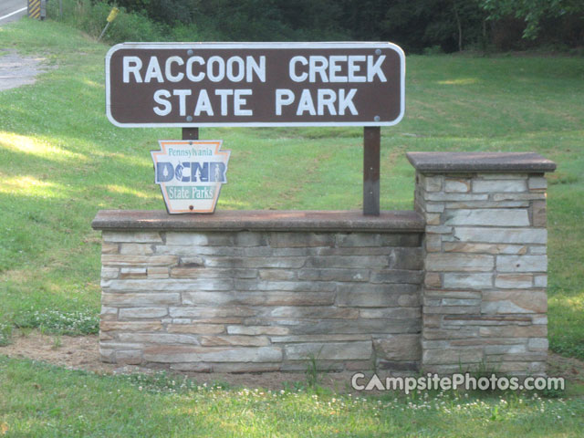Raccoon Creek State Park Sign