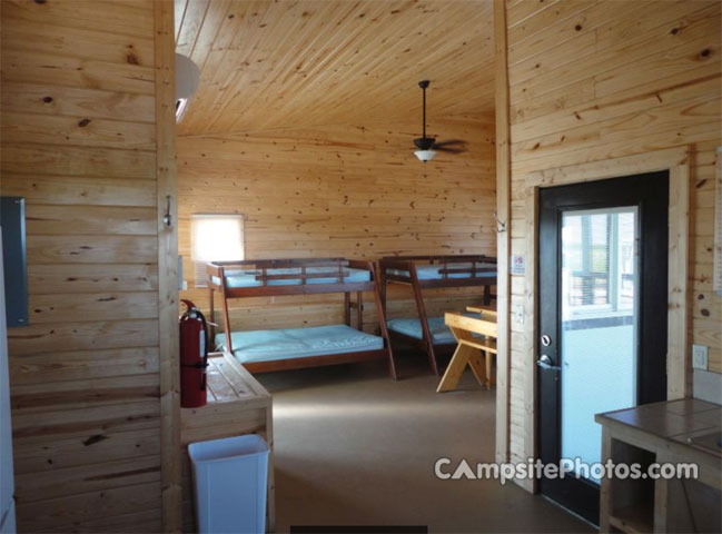 Sea Rim State Park Cabin Sleeping Area
