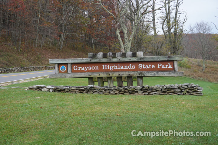 Grayson Highlands State Park Sign