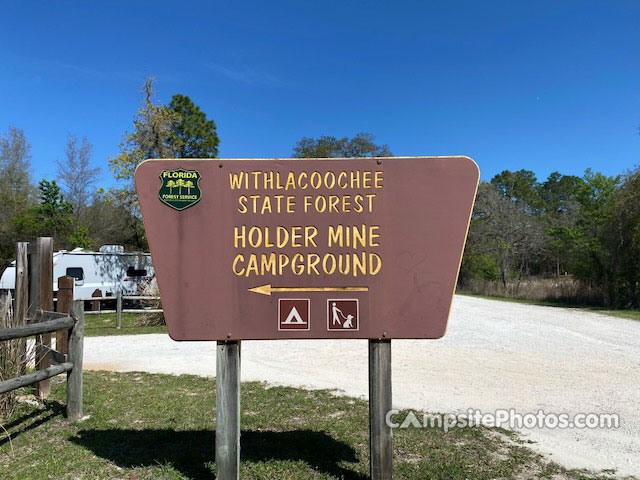 Holder Mine Campground Sign