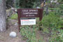 Cold Springs Campground Sign
