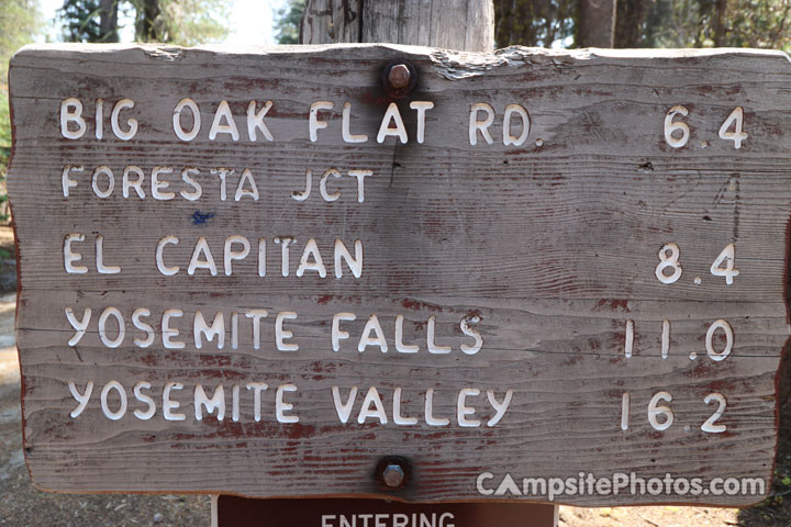 Tamarack Flat Trail Mileage Sign