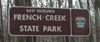 French Creek State Park Sign