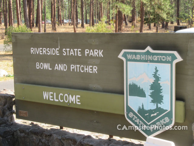 Riverside State Park Bowl and Pitcher Sign