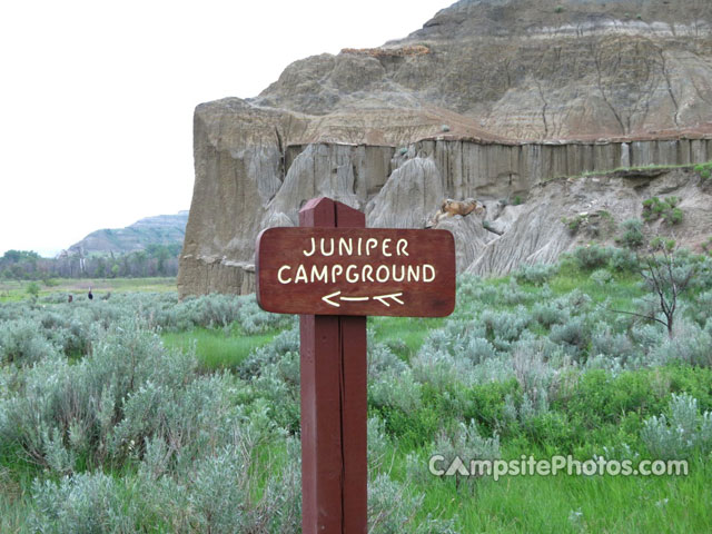 Theodore Roosevelt National Park Juniper Sign