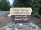 Soda Springs Campground Sign