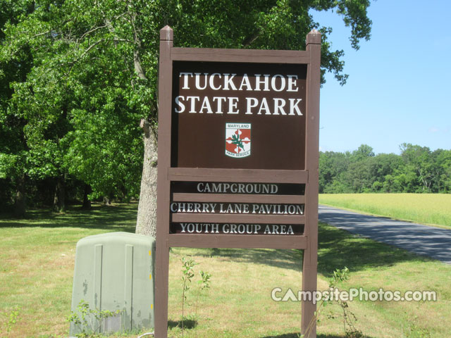 Tuckahoe State Park Sign