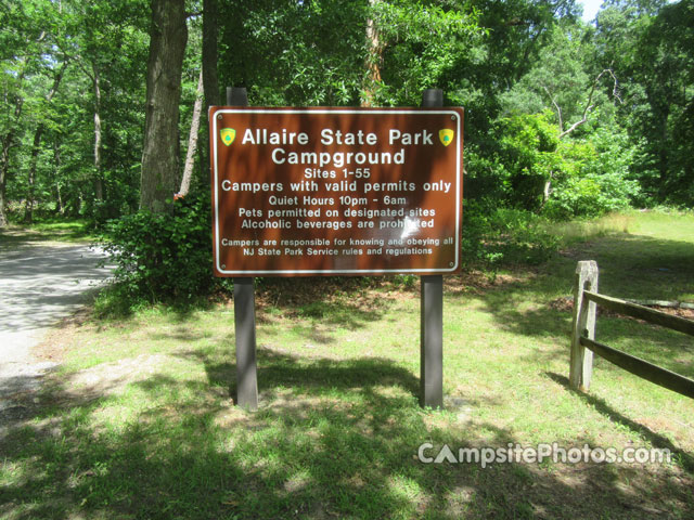 Allaire State Park Sign