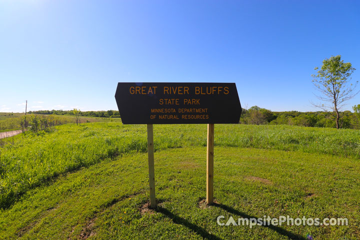 Great River Bluffs State Park Sign
