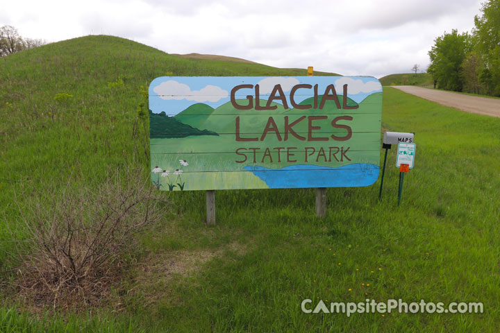 Glacial Lakes State Park Sign