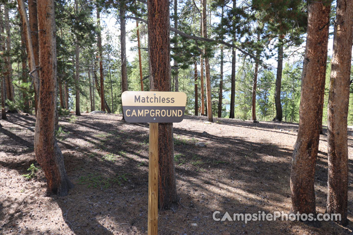 Matchless Campground Sign