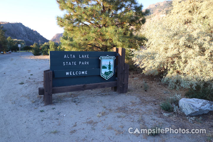 Alta Lake State Park Sign