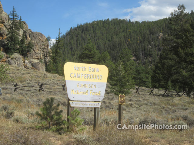 North Bank Campground Sign