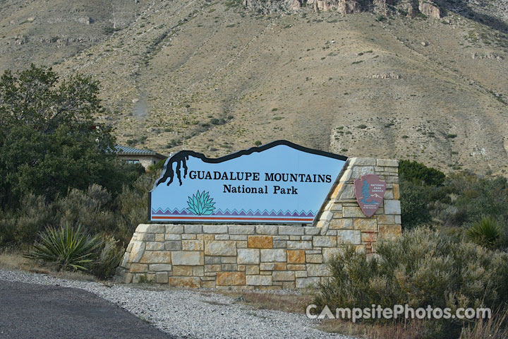Guadalupe Mountains National Park Sign