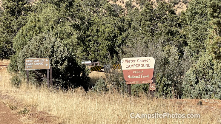 Water Canyon Campground Sign
