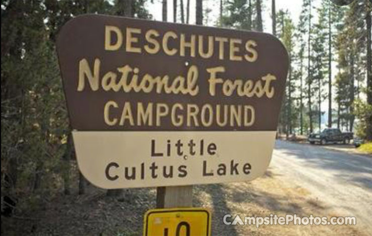 Little Cultus Campground Sign