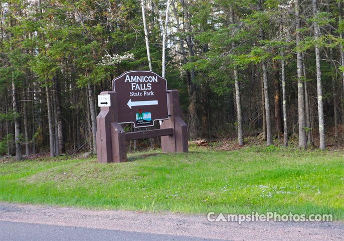Amnicon Falls State Park Sign