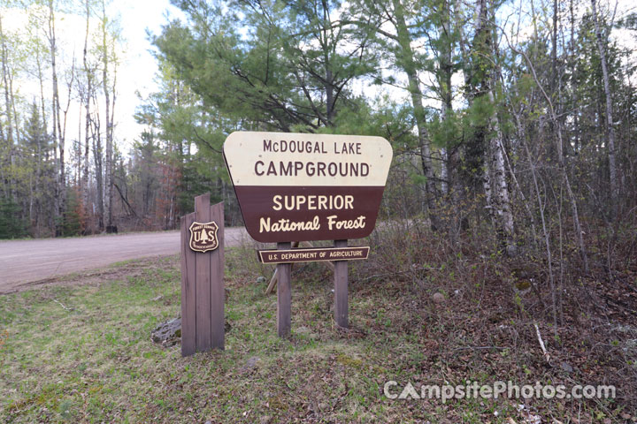 McDougal Lake Campground Sign