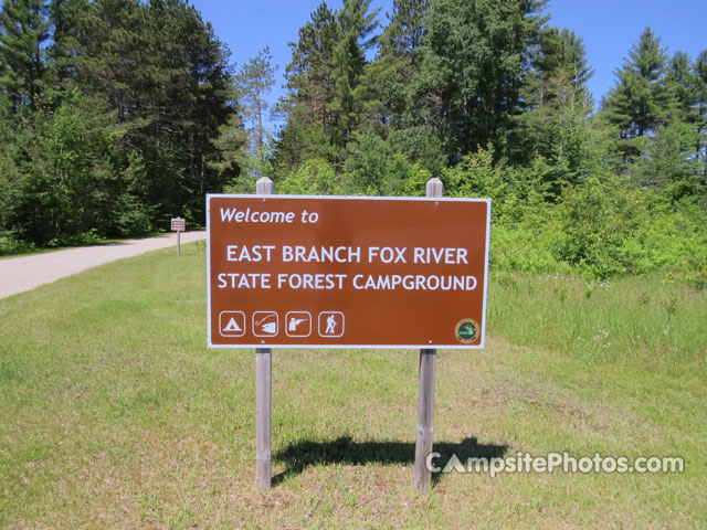 East Branch of Fox River Campground Sign