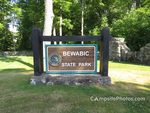 Bewabic State Park Sign