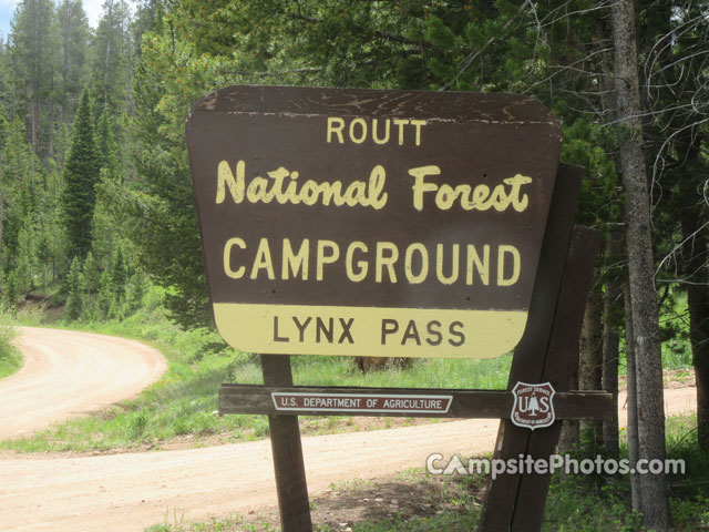 Lynx Pass Campground Sign
