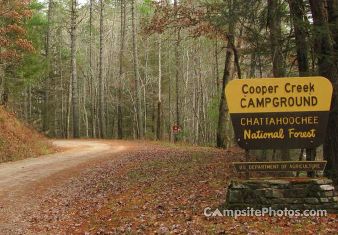 Cooper Creek Campground Sign