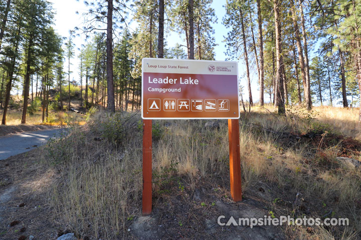 Leader Lake Campground Sign