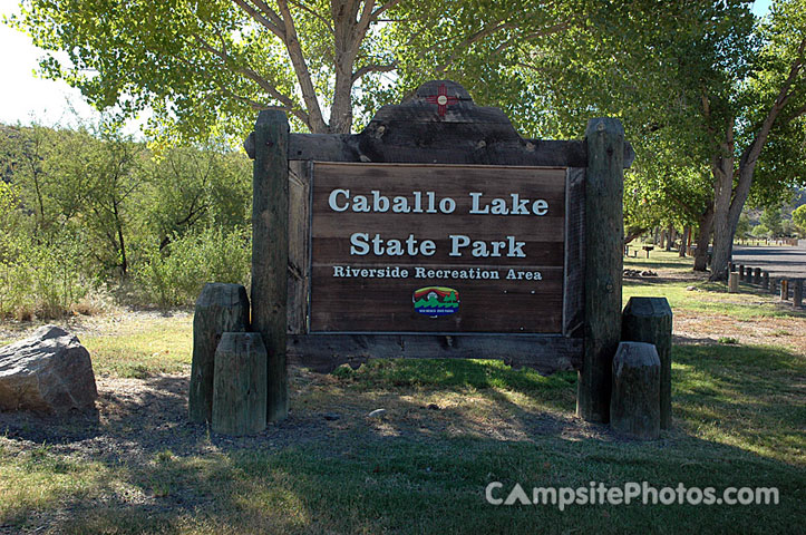 Caballo Lake Riverside Sign