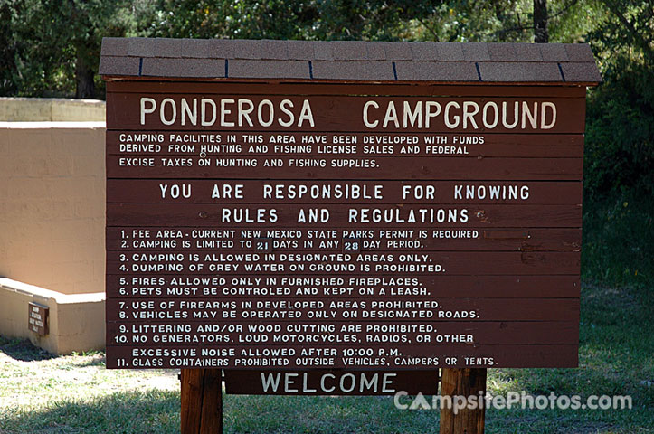 Cimarron Canyon Ponderosa Sign