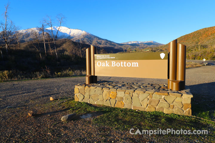 Oak Bottom Whiskeytown Campground Sign