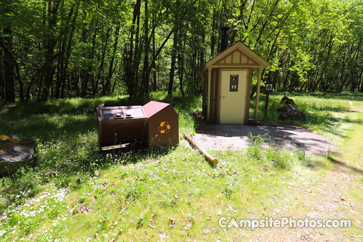 East Fork Campground Vault Toilet & Recycle