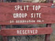 Needles District Split Top Group Area Sign