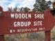 Needles District Wooden Shoe Group Area Sign