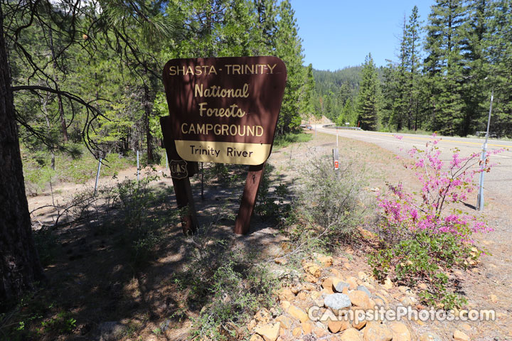 Trinity River Campground Sign