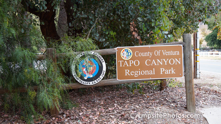 Tapo Canyon Regional Park Sign
